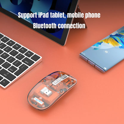 Compro™ 3 Modes Wireless Transparent 2.4G Mouse