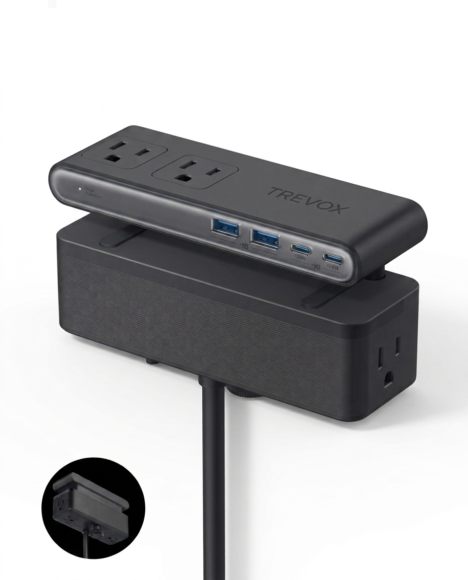 Trevox™  Nano Power Strip (10-in-1, 70W, Clamp)